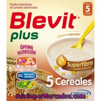 Papilla Superfibra 5 Cereales Blevit Plus, Caja 600 G