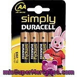 Pilas Simply Aa - Lr6 Duracell 4 Unds