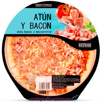 Pizza Fresca Atun Bacon, Hacendado, U 415 G