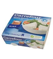 Queso Blanco Pasteurizado Natural Carrefour Pack De 4x62,5 G.