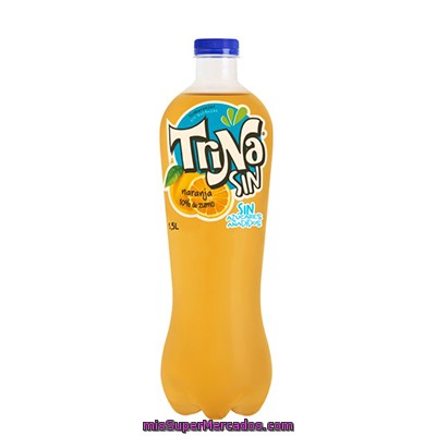 Refresco De Naranja Sin Azúcar Trina, Botella 1,5 Litros