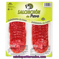 Salchichon Pavo Lonchas, Hacendado, Pack 2 X 75 G - 150 G