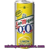 San Miguel 0,0% Cerveza Sin Alcohol Sabor Limon Lata 33 Cl