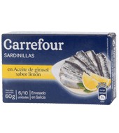 Sardinilla Con Limón En Aceite Vegetal Carrefour 60 G.