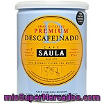 Saula Premium Café Descafeinado Molido 100% Arábica Lata 250 G