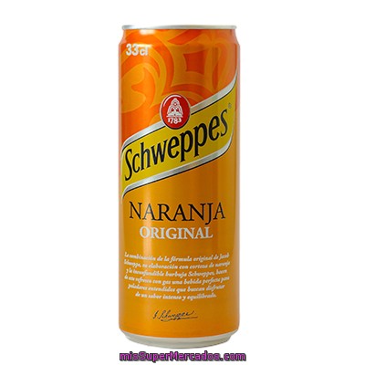 Schweppes Naranja Original Lata 33 Cl