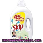Skip Detergente Máquina Líquido Aloe Vera 45% Descuento Botella 40 Dosis