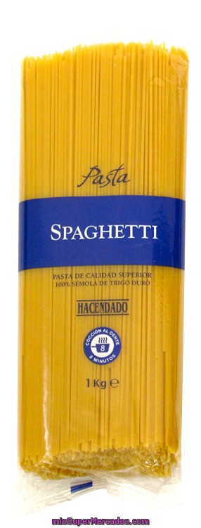 Spaghetti Pasta, Hacendado, Paquete 1 Kg