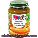 Tarrito Biológico De Verduras-pasta-jamón Hipp, Tarro 190 G