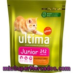 Ultima Junior Alimentación Para Gatos Hasta 12 Meses Con Pollo Y Arroz Paquete 400 G