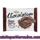 Valor Chocolatium Chocolate Negro 70% Relleno De Trufa Y Galleta 100 Gr