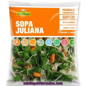 Verdura Juliana Mix De 7 Verduras Fresca (para Microondas), Verdifresh, Bolsa 400 G