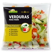 Verduras Jardinera Mix De 5 Verduras Fresco Calabacin,pimiento Rojo Y Verde,cebolla Y Puerro (para Microondas), Verdifresh, Bolsa 400 G