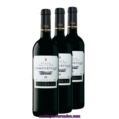 Vino Tinto Rioja Crianza, Comportillo, Botellin Pack 3 X 187 Cc - 561 Cc