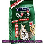 Vitakraft Emotion Balance Alimento Premium Para Conejos Enanos Ayuda A Equilibrar Su Alimentación Paquete 600 G