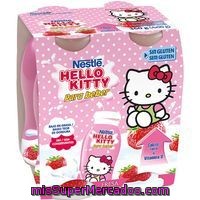 Yogur Beber Fresa Hello Kitty De Nestlé 4 Unidades De 90 Gramos