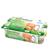 Yogur Bífidus Con Fruta 0% Carrefour Pack De 8x125 G.