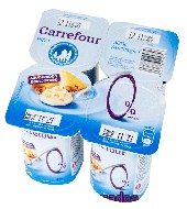 Yogur Con Piña Desnatado 0% Carrefour Pack De 4x125 G.