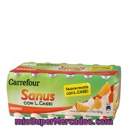 Yogur Líquido Sanus Sabor Naranja + L.casei Carrefour Pack 12x100 G.