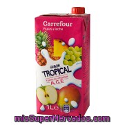 Zumo De Leche Y Frutas Tropical Carrefour 1 L.