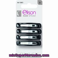 4 Clip Peq.elison Clasic Black