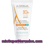 A-derma Protect Ac Fluido Matificante Spf 50+ Para Pieles Acneicas Tubo 40 Ml