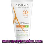 A-derma Protect Ad Crema Con Protección Solar Facial Spf50+ Para Las Pieles Frágiles Con Tendencia Atópica Tubo 150 Ml