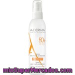 A-derma Protect Protección Solar Facial Y Corporal Spf50+ Para Las Pieles Frágiles Spray 200 Ml