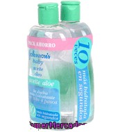 Aceite Corporal Con Aloe Vera Johnson's Baby Pack 2x300 Ml.