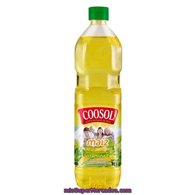 Aceite De Maíz Coosol, Botella 1 Litro