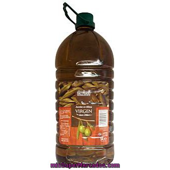 Aceite Oliva Virgen Tapon Verde Oscuro, Hacendado, Garrafa 5 L