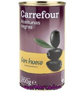 Aceituna Negra Entera Carrefour 200 G.