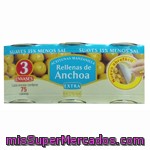 Aceituna Rellena Anchoa Suave, Hacendado, Lata Pack 3 U - 360 G Escurrido 150 G