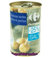 Aceituna Rellena De Anchoa Baja En Sal Carrefour 130 G.