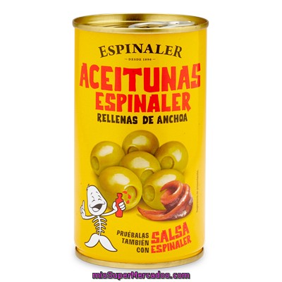 Aceituna Rellena Espinaler, Lata 350 G