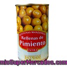 Aceituna Rellena Pimiento, Hacendado, Lata 350 G Escurrido 150 G