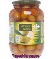 Aceituna Verde Aliñada Partida Carrefour 500 G.