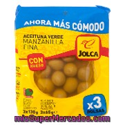 Aceituna Verde Manzanilla Con Hueso Jolca 3x65 G.