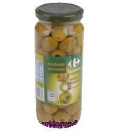 Aceituna Verde Sin Hueso Carrefour 163 G.