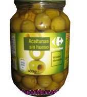 Aceituna Verde Sin Hueso Carrefour 400 G.