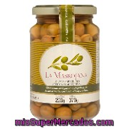 Aceitunas Arbequinas Verdes Con Hueso La Masrojana 220 G.