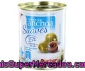 Aceitunas De Manzanilla Verdes Rellenas De Anchoas Suaves (35% Menos De Sal) Auchan Pack De 3 Unidades De 50 Gramos