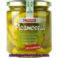 Aceitunas Gordal Con Guindilla Eroski, Tarro 180 G