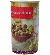 Aceitunas Manzanilla Verde Rellenas De Pimiento Carrefour 150 G.