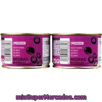 Aceitunas Negra En Rodajas Eroski, Pack 2x50 G