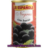 Aceitunas Negras Con Hueso La Española 185 Gramos Peso Neto Escurrido