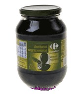 Aceitunas Negras Enteras Barril Carrefour 500 G.