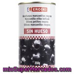 Aceitunas Negras Sin Hueso Eroski, Lata 150 G