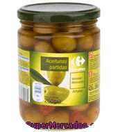 Aceitunas Partidas Aliñadas Carrefour 260 G.