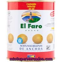 Aceitunas Rellenas De Anchoa El Faro, Lata 800 G